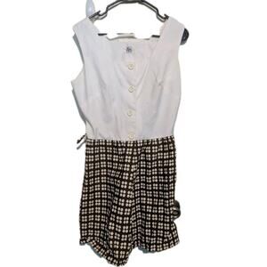 BYER CALIFORNIA Women's White/Brown Skort-Dress *PLEASE SEE MEASUREMENTS*